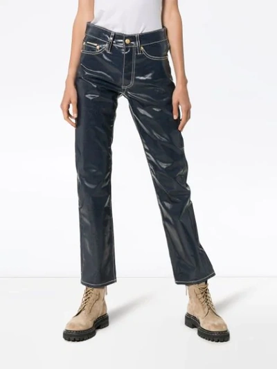 Shop Eytys Cypress High-shine Jeans In Blue