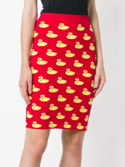Shop Gcds Swan Midi Skirt - Red