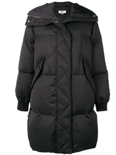 Shop Mm6 Maison Margiela Padded Puffer Coat - Black