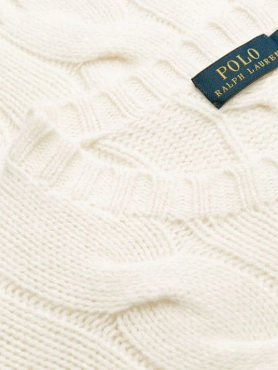 Shop Polo Ralph Lauren Cable-knit Sweatshirt In Neutrals