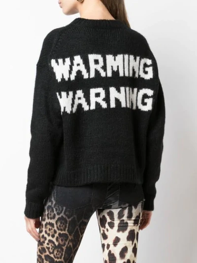 Shop Alanui Embroidered Knitted Jumper In Black