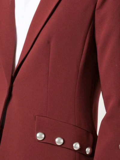 Shop Cinq À Sept Studded Tailored Blazer In Red
