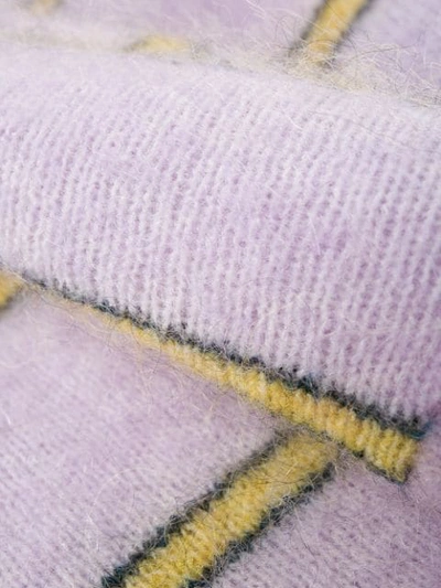 Shop Acne Studios Striped Jumper In Purple