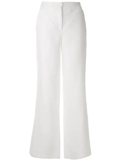 Shop Alcaçuz Maceio Linen Trousers In White