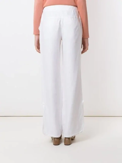 Shop Alcaçuz Maceio Linen Trousers In White