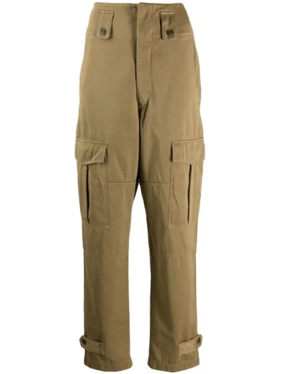 Shop Isabel Marant Étoile High-waisted Cargo Trousers In Neutrals
