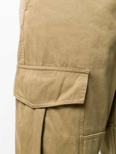 Shop Isabel Marant Étoile High-waisted Cargo Trousers In Neutrals