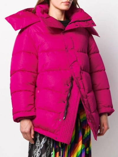 Shop Balenciaga New Swing Puffer Coat In Pink