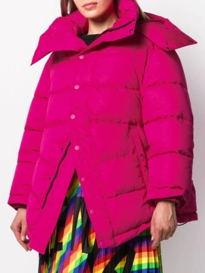 Shop Balenciaga New Swing Puffer Coat In Pink