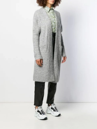 Shop Acne Studios Open Front Cardigan In Grey