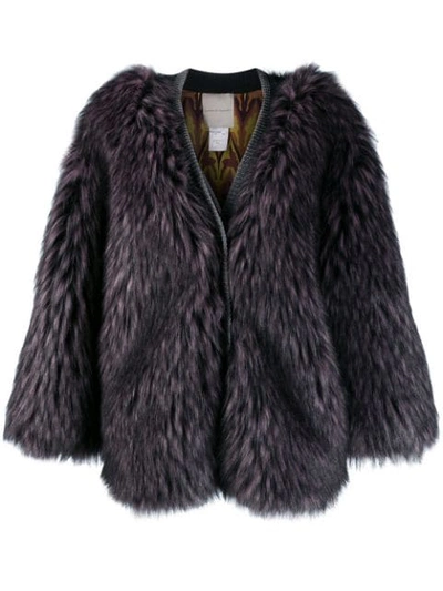 Shop Marco De Vincenzo Faux Fur Coat In Pink