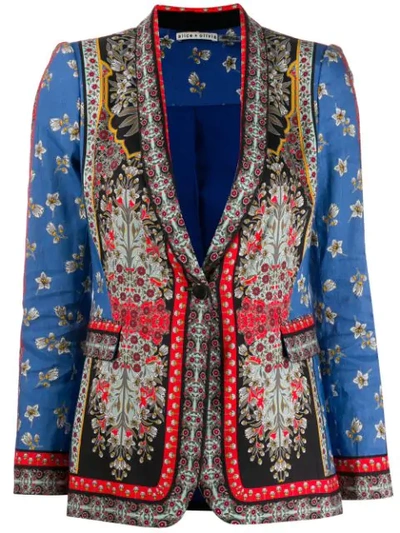 Shop Alice And Olivia Printed Shawl Blazer In G498