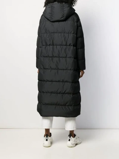 Shop Bacon Hooded Padded Coat In Black