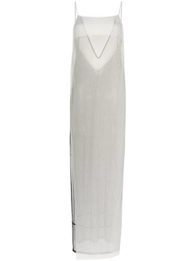 Shop 032c Cosmic Workshop Sheer Maxi Dress In White