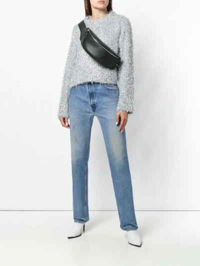 Shop Mm6 Maison Margiela 'metal Shavings' Sweater In Metallic