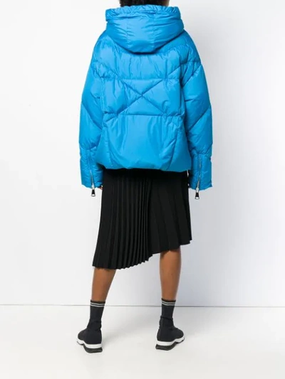 Shop Khrisjoy Hooded Puffer Jacket - Blue