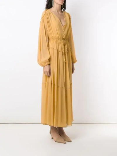 Shop Nk Flow Vic Silk Dress In Yellow