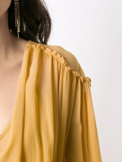Shop Nk Flow Vic Silk Dress In Yellow