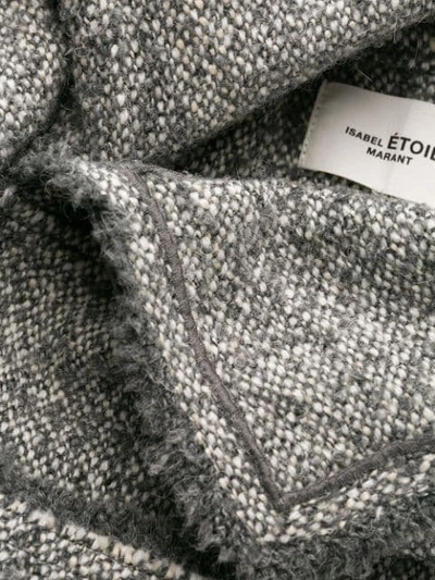 Shop Isabel Marant Étoile Draped Detail Coat In Grey