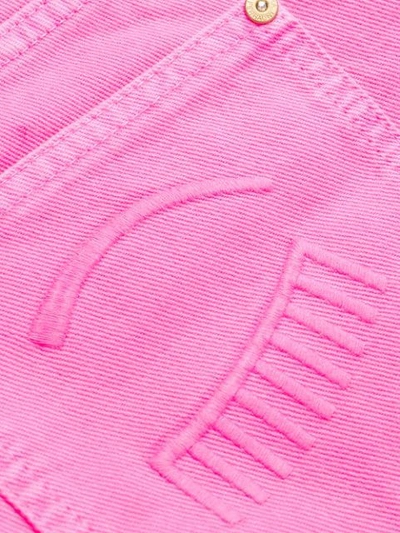 Shop Chiara Ferragni Denim Mini Skirt In Pink