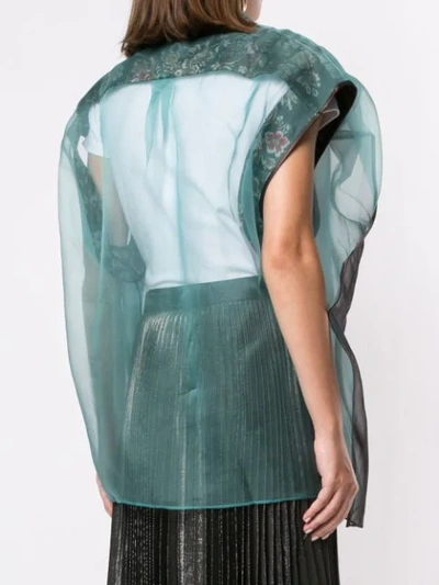 Shop Y/project Pop-up Sleeveless Blouse In Green
