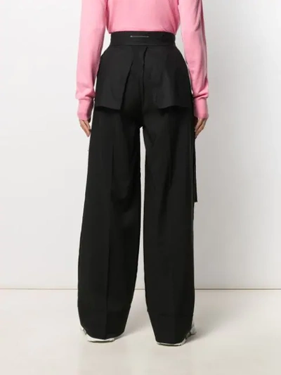 Shop Mm6 Maison Margiela Reversed Trousers In 900  Black