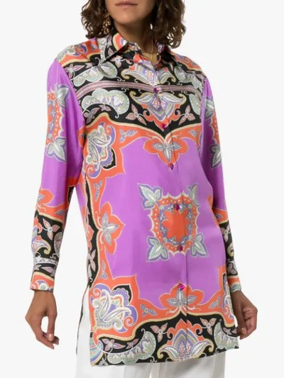 Shop Etro Paisley Print Shirt In Pink