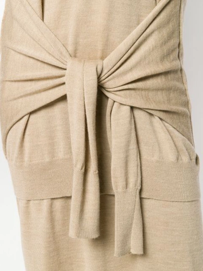 Shop Chloé Asymmetrisches Kleid - Braun In Brown