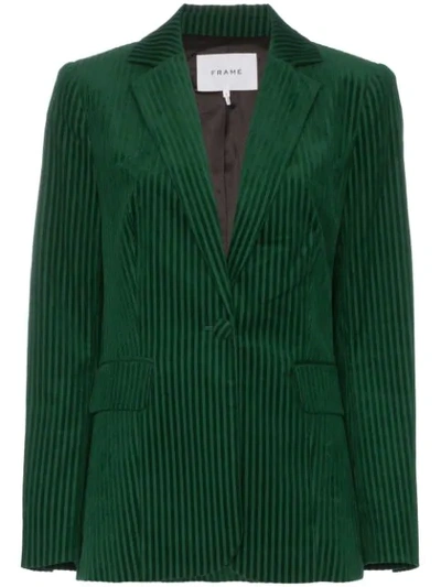 Shop Frame Fitted Corduroy Cotton-blend Jacket - Green