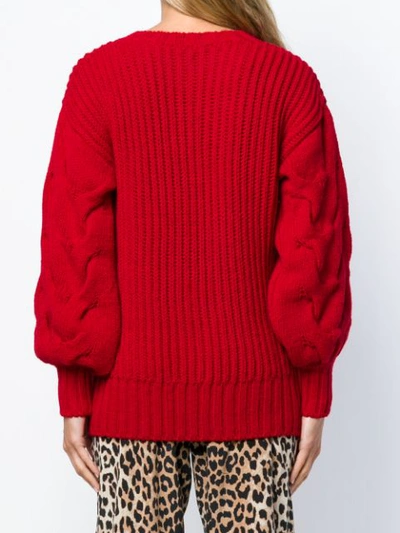 Shop P.a.r.o.s.h . Cable-knit Jumper - Red