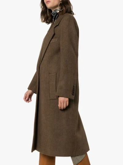 Shop Joseph Captain Mid-length Coat In Brown