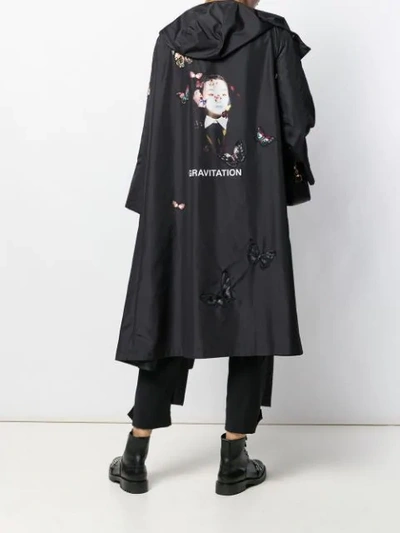 Valentino Gravitation Coat In Black