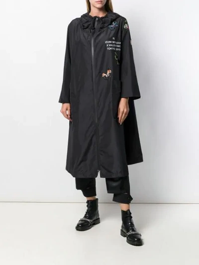 Valentino Gravitation Coat In Black