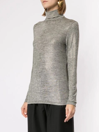 Shop Paul & Joe Turtle-neck Fitted Top In Gold