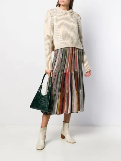 Shop Missoni Striped Knitted Skirt In Smp0p9