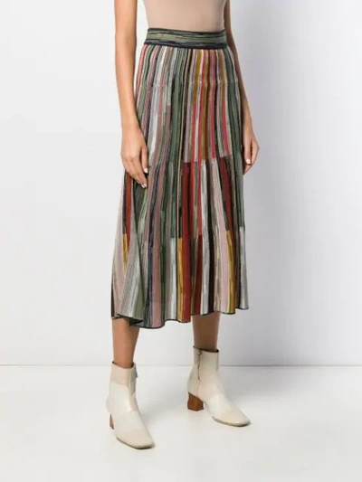 Shop Missoni Striped Knitted Skirt In Smp0p9