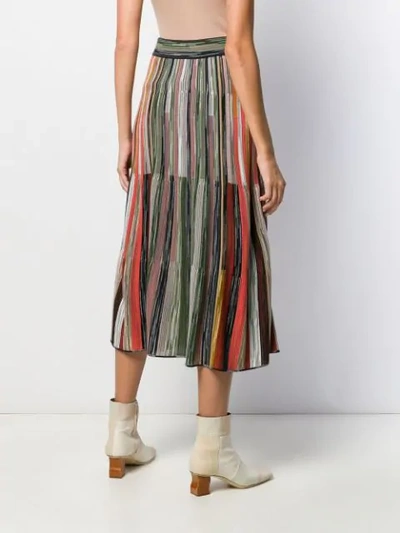 Shop Missoni Striped Knitted Skirt In Smp0p9