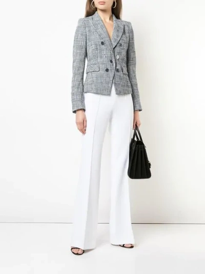 Shop Michael Kors Flared Tailored Trousers In White