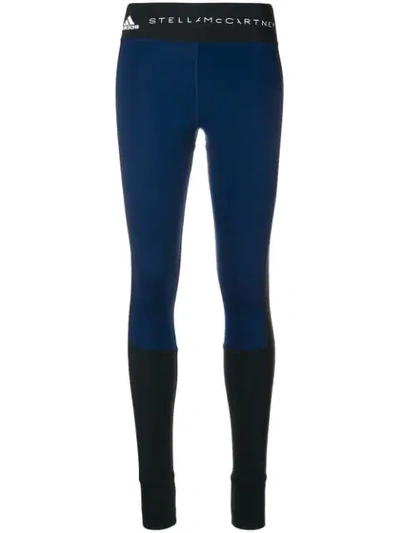 Shop Adidas By Stella Mccartney Yoga Compression Tights In Blue