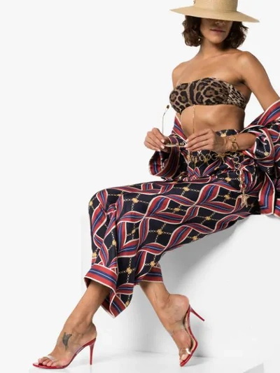 Shop Dolce & Gabbana Leopard Print Bandeau Bikini In Hy13m