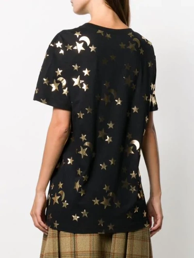 Shop Gucci Stars Printed T-shirt In Black