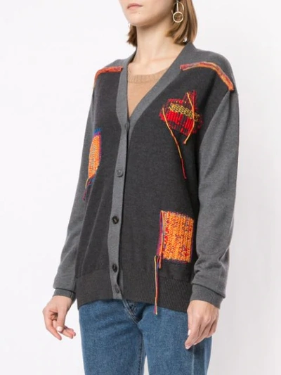 Shop Ports 1961 Patch Pocket Cardigan In Grey