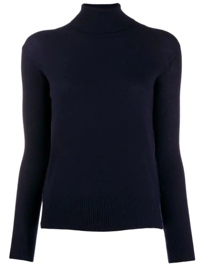 Shop Aragona Turtle Neck Jumper In Blue