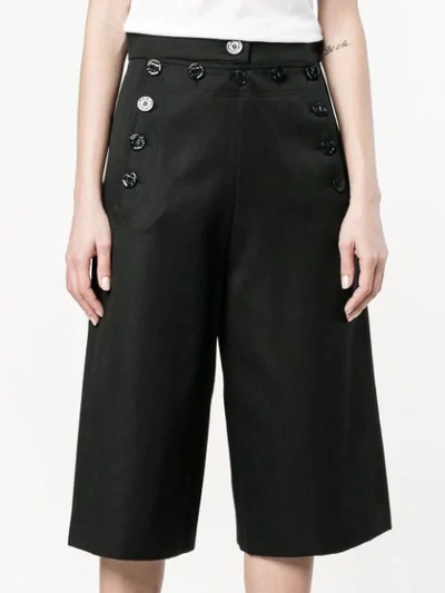 Shop Chloé Sailor Cropped Trousers In Blue