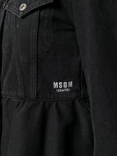 Shop Msgm Fish Tail Jacket In Black