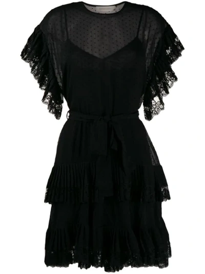 Shop Zimmermann Espionage Mini Dress In Black