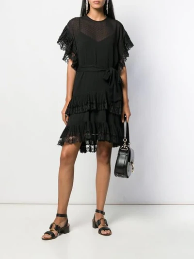 Shop Zimmermann Espionage Mini Dress In Black
