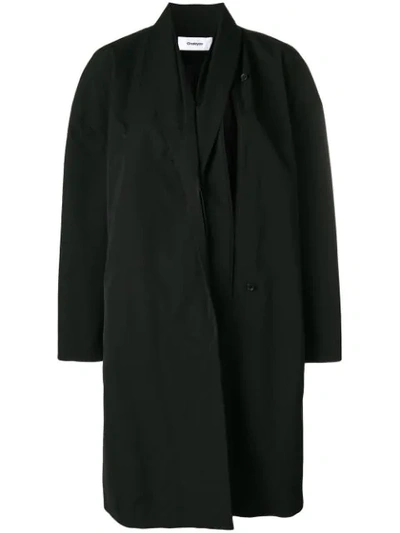 Shop Chalayan Split Front Oversized Coat In Black