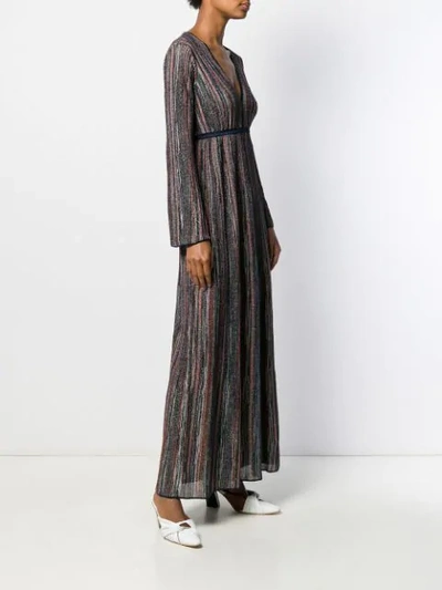 Shop M Missoni Striped Maxi Dress In Multicolor Old Rose