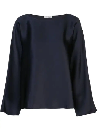 Shop The Row Dylia Structured Blouse In Blue